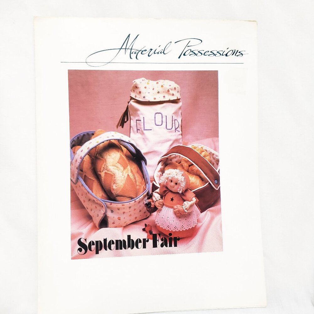 Basket Flour Sack Patterns Vanessa-Ann Collection Material Possessions 1980s